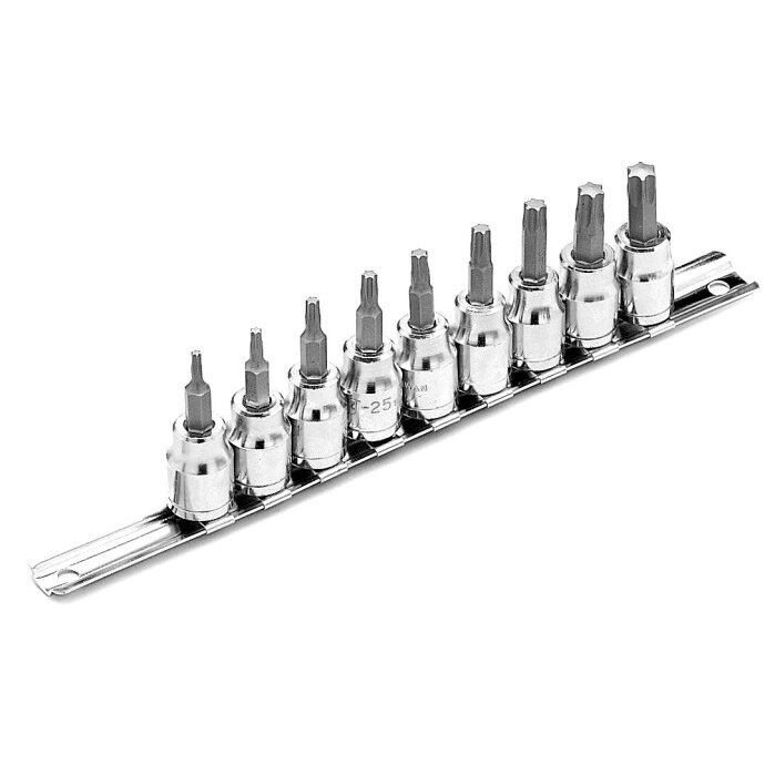 Performance Tool W1178  9 Piece 3/8" Drive Star Bit Socket Set