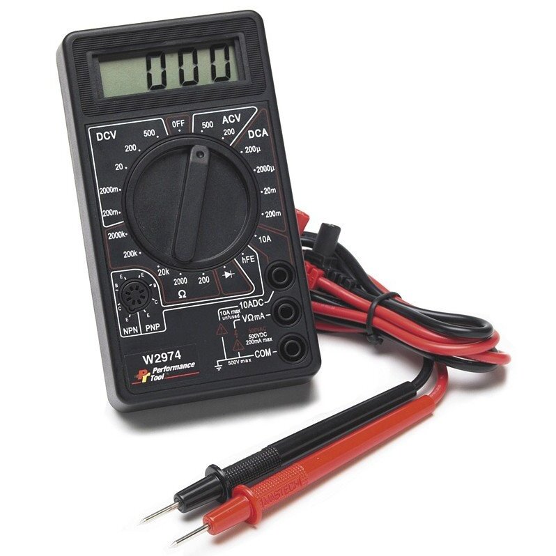 Performance Tool W2974  Digital Multi-Meter Tester - AC/DC