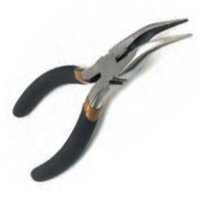 Performance Tool W30732  6" Double Cushion Grip Curved Long Nose Pliers