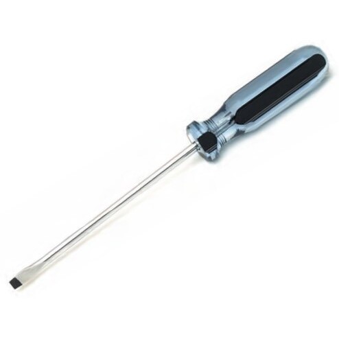 Performance Tool W30990 1/4" Slotted Blade x 8" Shaft Screwdriver Clear Handled Performance Tool W30990 1/4" Slotted Blade x 8" Shaft Screwdriver Clear Handled