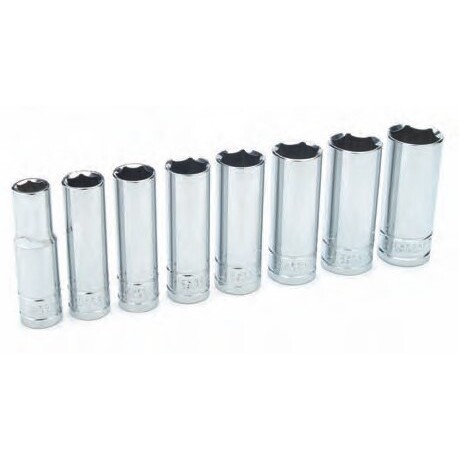 Performance Tool W32400  8 Piece Metric 1/2" Drive 6 Point Deep Well Socket Set