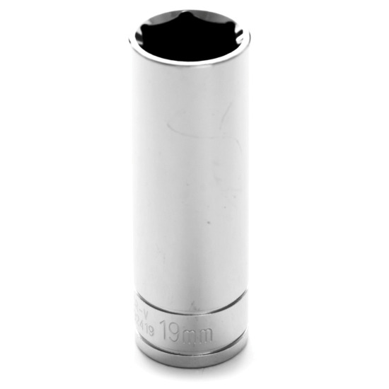 Performance Tool W32419  1/2" Drive 19mm 6 Point Deep Well Socket