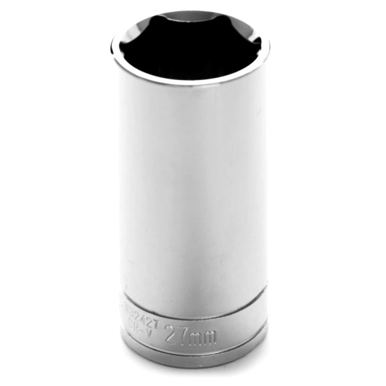 Performance Tool W32427 1/2" Drive 27mm 6 Point Deep Well Socket Performance Tool W32427 1/2" Drive 27mm 6 Point Deep Well Socket