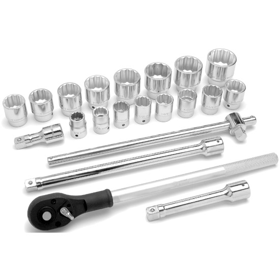 Performance Tool W34904  21 Piece 3/4" Drive SAE Socket Set