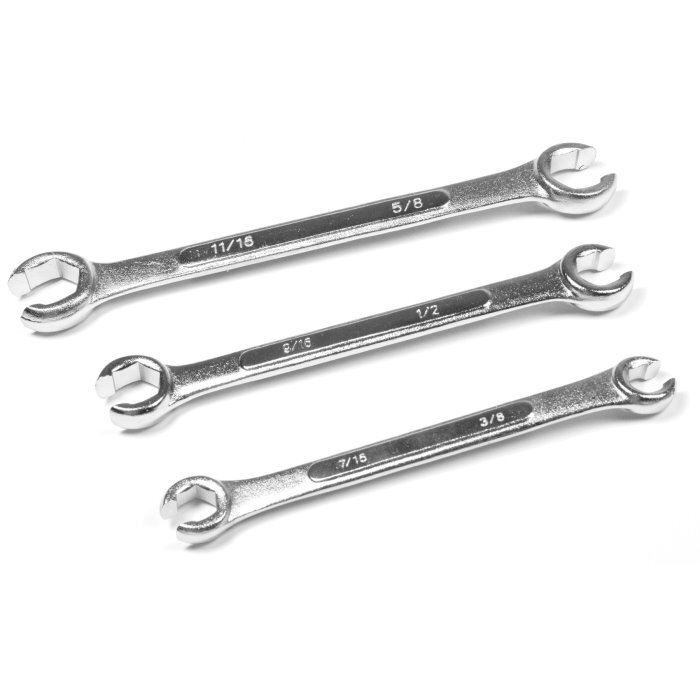 Performance Tool W350  3 Piece SAE Flare Nut Wrench Set (3/8" to 11/16")