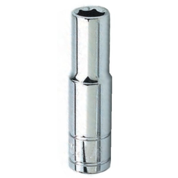 Performance Tool W38408  8mm Metric Size 6 Point 3/8" Drive Deep Well Socket