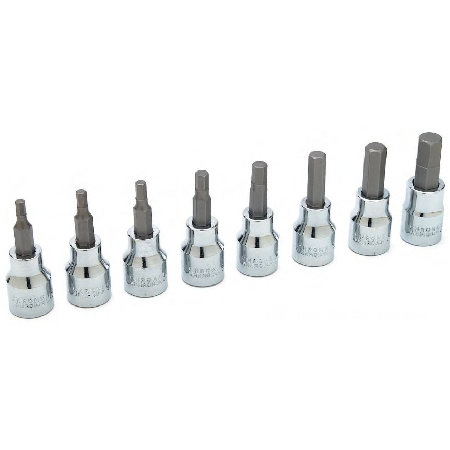 Performance Tool W38870  8 Piece SAE 3/8" Drive Hex Bit Socket Set (1/8" to 3/8")