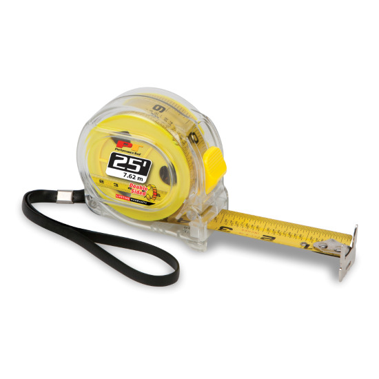 Performance Tool W5041  25' Clear Tape Measure