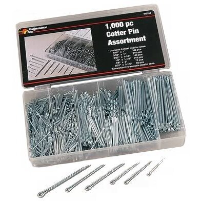 Performance Tool W5204  1000 Piece Cotter Pin Assortment Kit