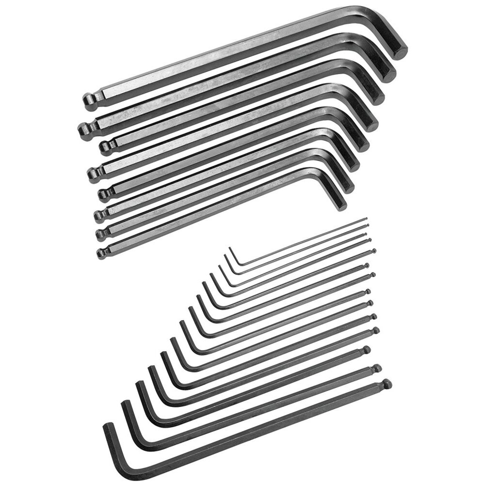Performance Tool W80280 22 Piece SAE and Metric Ball End Hex Key Wrench Set Performance Tool W80280 22 Piece SAE and Metric Ball End Hex Key Wrench Set