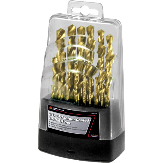 Performance Tool W9018 21 Piece Twist Drill Set Performance Tool W9018 21 Piece Twist Drill Set
