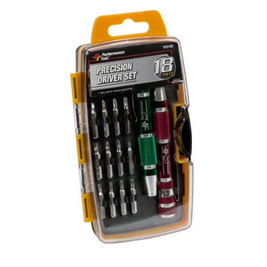 Performance Tool W9169 18 Piece Precision Driver Set Performance Tool W9169 18 Piece Precision Driver Set