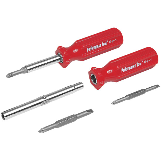 Performance Tool W975  6 In 1 Screwdriver