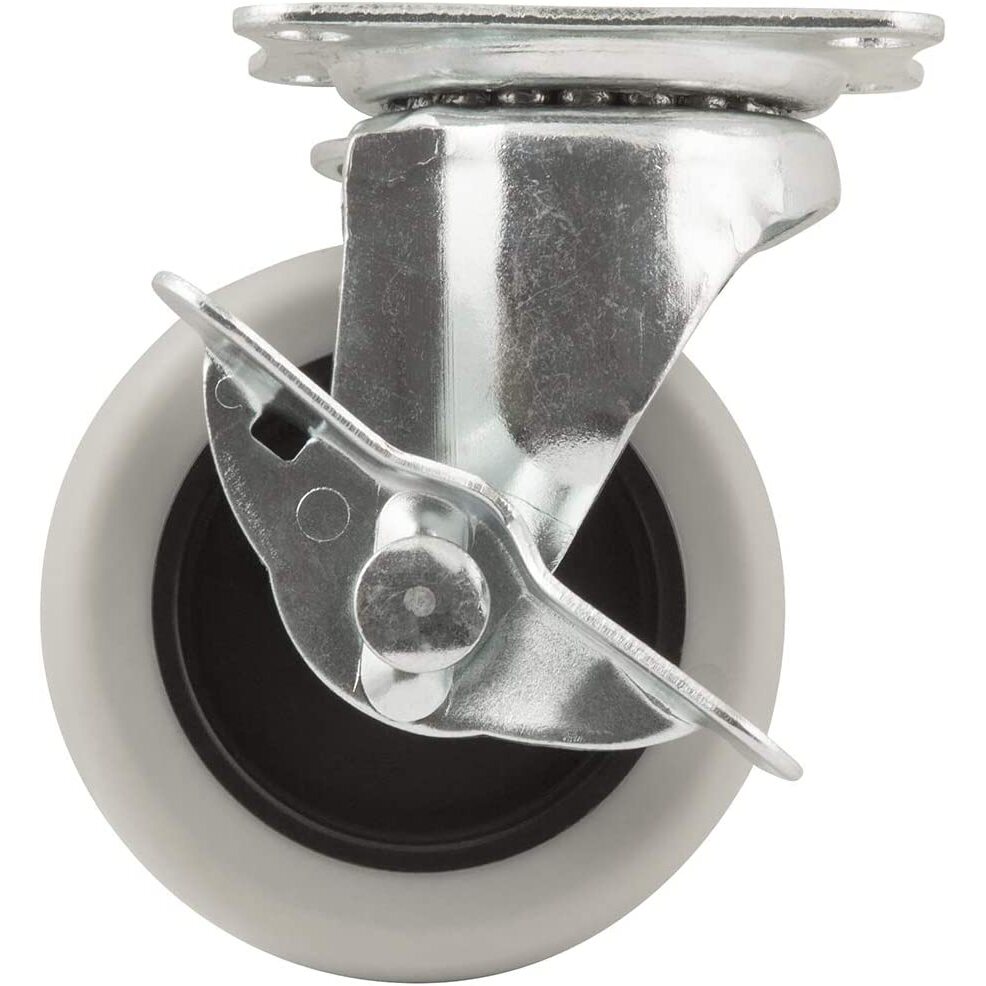 Titan Casters 4036355T  Swivel Caster 3" Grey Wheel with Brake