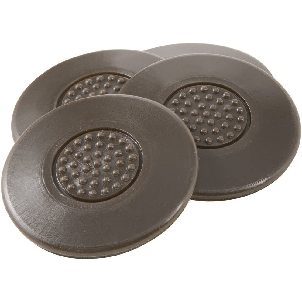 SoftTouch 4118395N  Round Heavy Durty Non Slip Grippers Self Stick Furniture Pads 1.5" Brown - 4 per Package