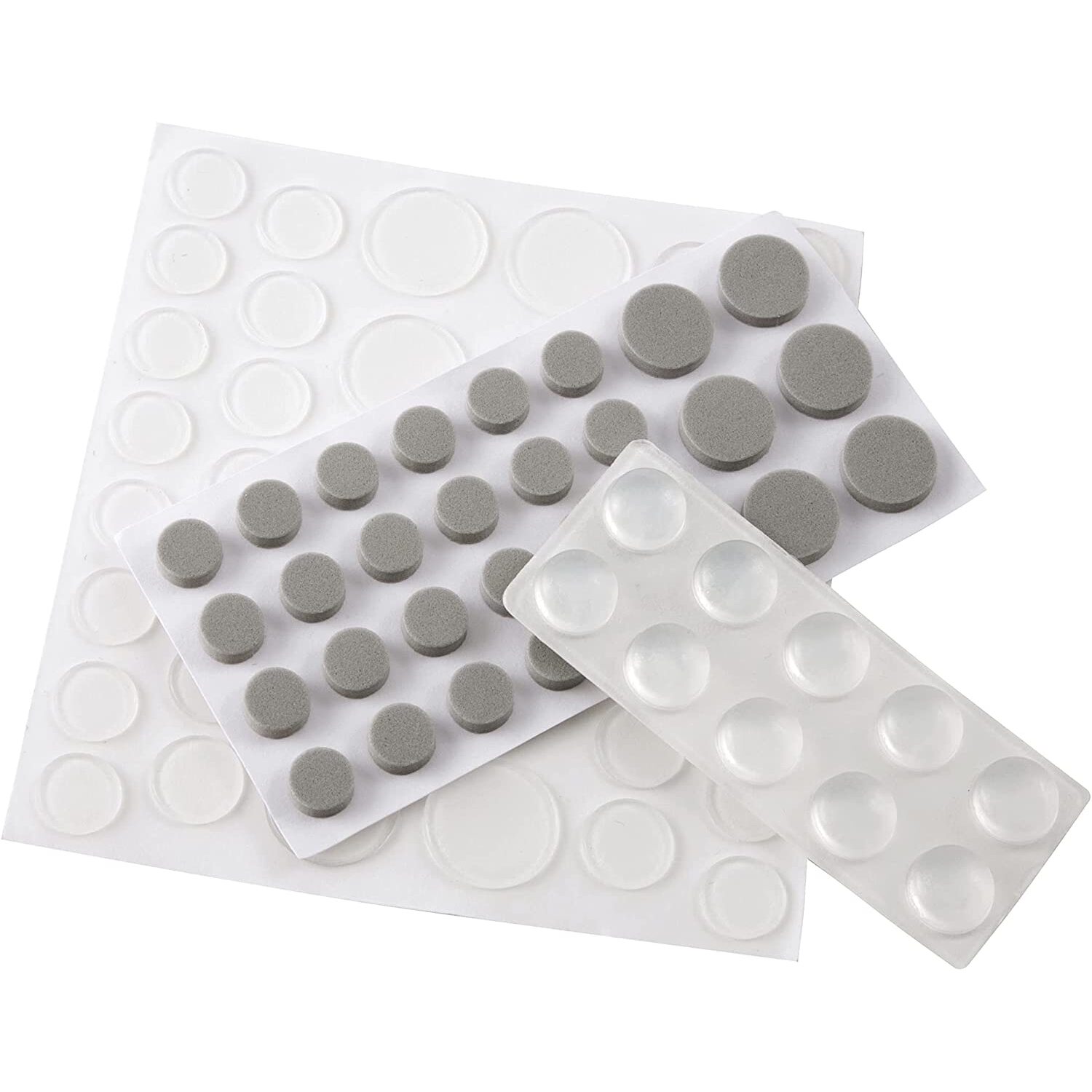 SoftTouch 4210195N Assorted Round Self-Stick Bumpers - 80 Pieces