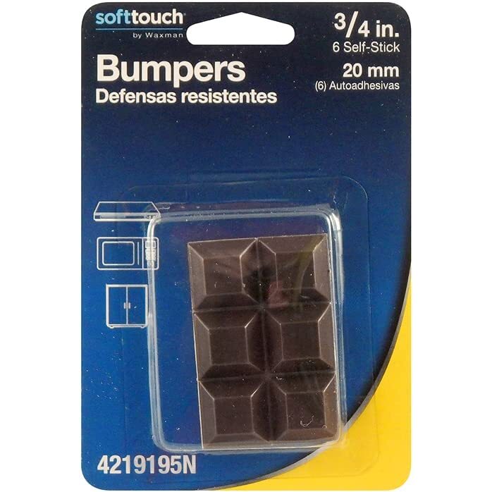 SoftTouch 4219195N  Bumper Pad 3/4" Square, Walnut 6 Pieces
