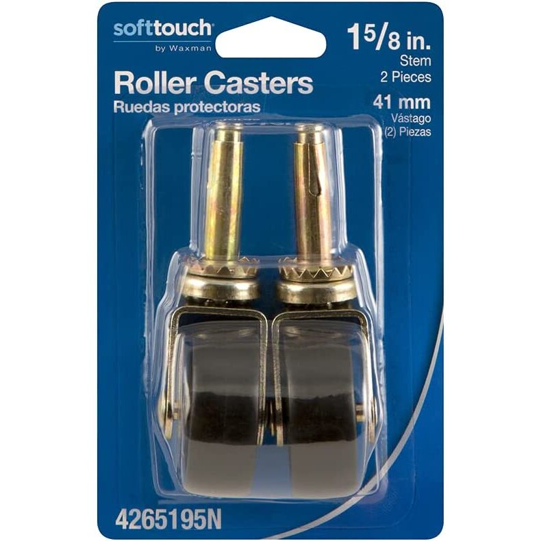 SoftTouch 4265195N  Stem Caster 1-5/8" Black