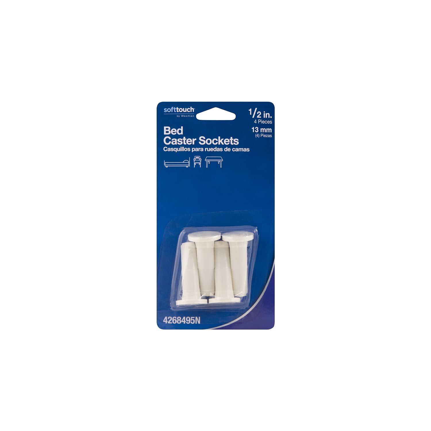 SoftTouch 4268495N  Bed Caster 1/2" Sockets Plastic