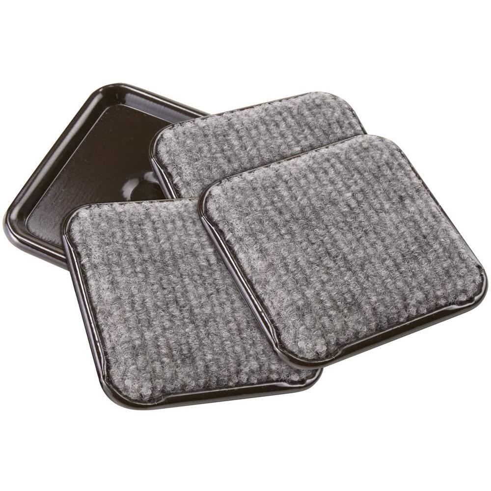 SoftTouch 4291995N  Caster Cup 2-1/2" Square Carpet Base - 4 Pack
