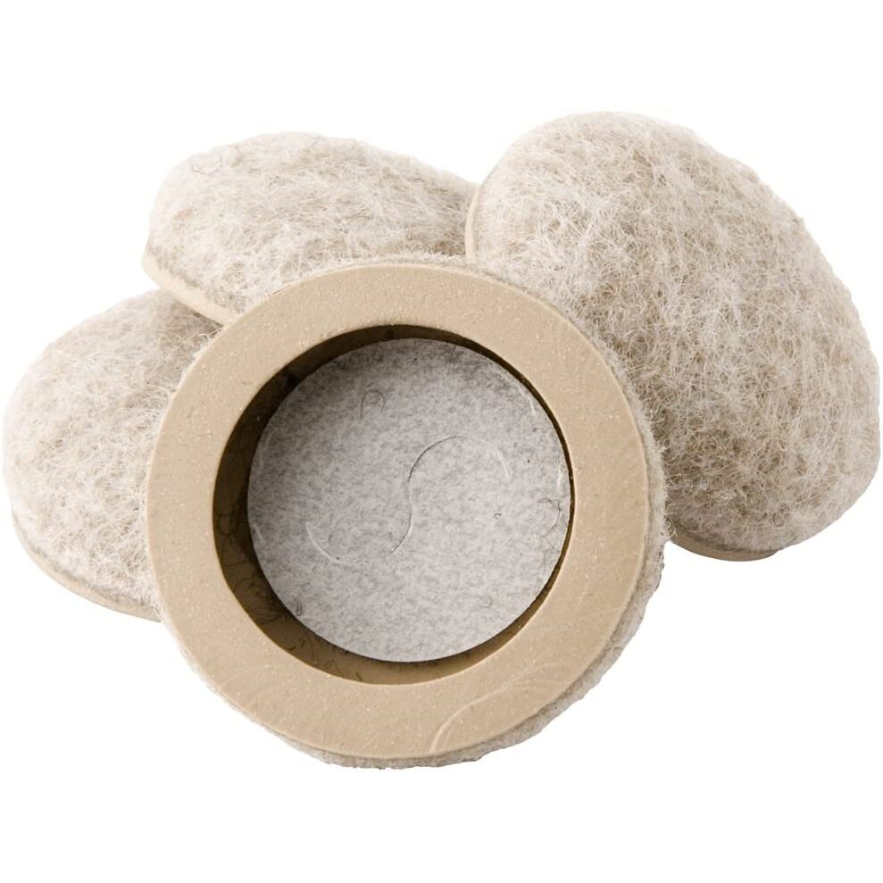 Super Sliders 4318495N  Formed Felt Slider Beige 1" - 4 Piece