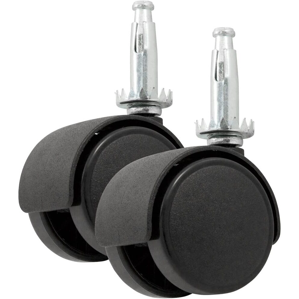 Titan Casters 4326695N  Stem Twin Black Caster 2"
