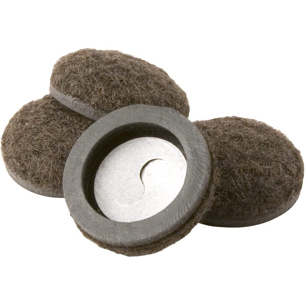 Super Sliders 4336395N  Formed Felt Slider Brown 1-1/4" - 4 Piece