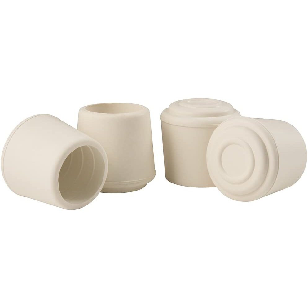 SoftTouch 4441295N  1/2" Rubber White Leg Tip