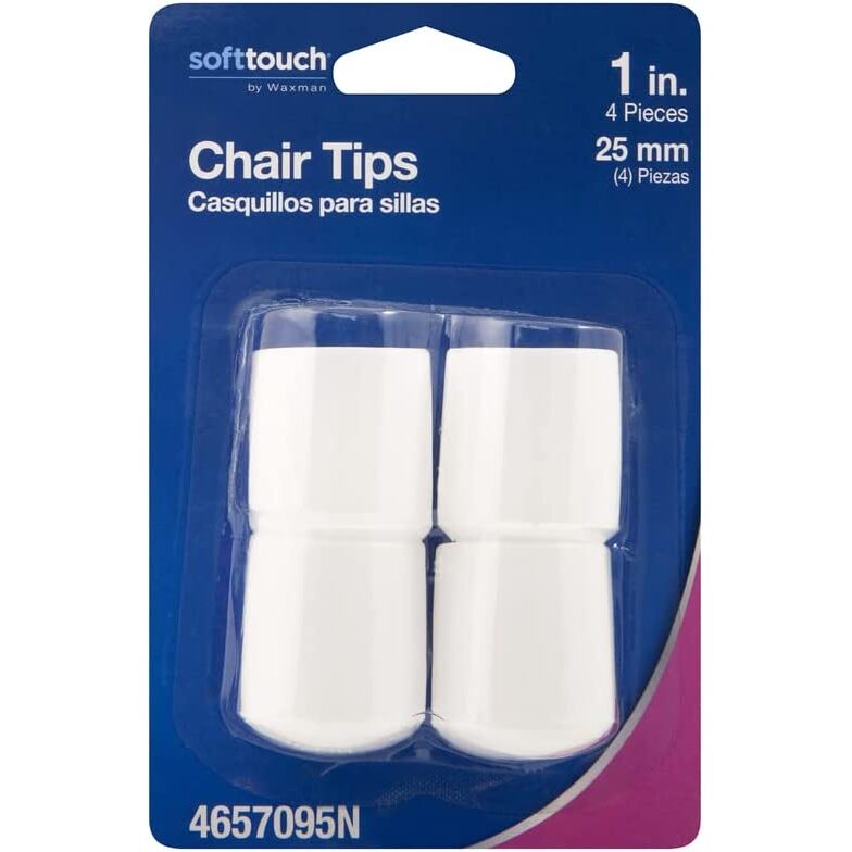SoftTouch 4657095N Leg Tips 1" White SoftTouch 4657095N Leg Tips 1" White