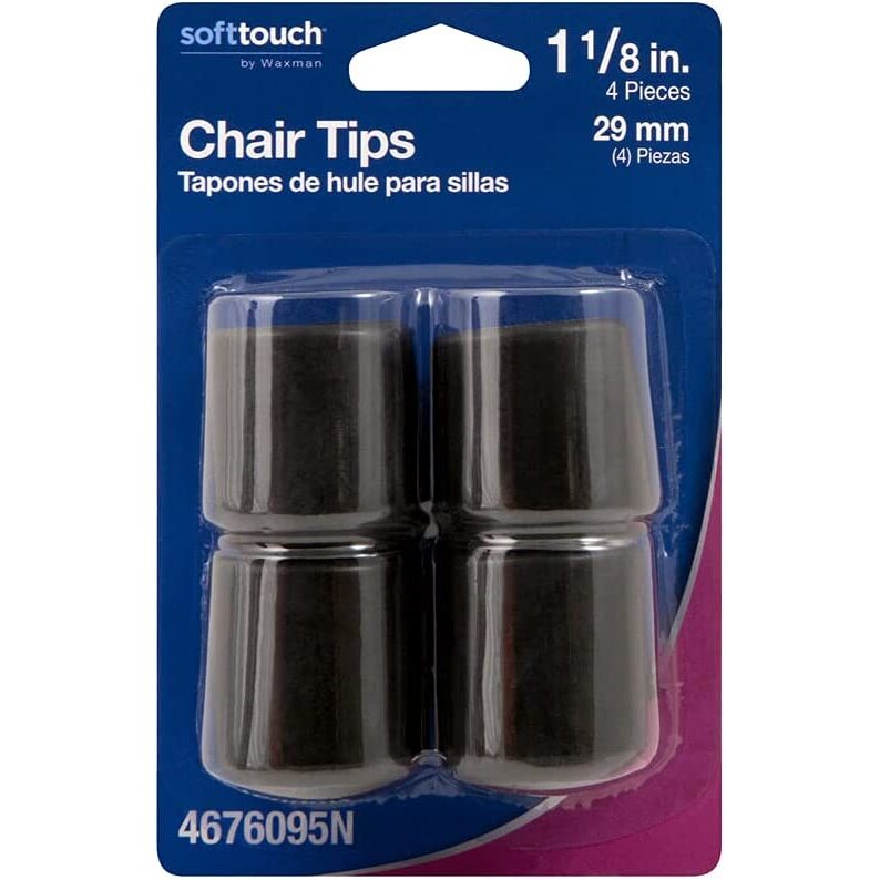 SoftTouch 4676095N Leg Tips 1-1/8" Heavy Duty Black SoftTouch 4676095N Leg Tips 1-1/8" Heavy Duty Black