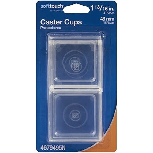 SoftTouch 4679495N  Caster Cup 1-3/4" ID Square Clear