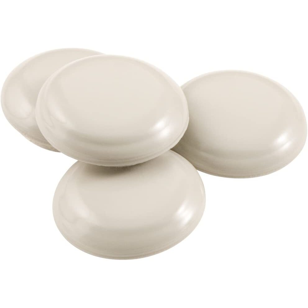 Super Sliders 4700295N  Self-Stick Furniture Round Sliders 1-1/4" Beige - 4 Pack