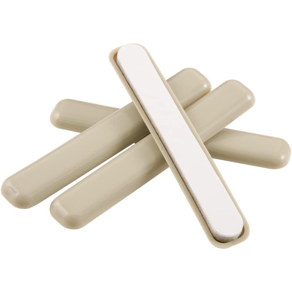 Super Sliders 4700595N  Self-Stick Furniture Bar Sliders 1/2" x 4" Beige - 4 Pack