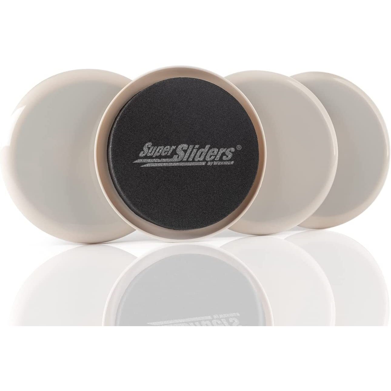 Super Sliders 4703495K  Round Reusable Sliders for Carpet 3-1/2" - 4 Pack