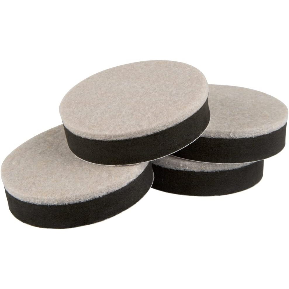 Super Sliders 4710495N  Reusable Furniture Sliders for Hard Surfaces Round 2-1/2" - 4 Pack