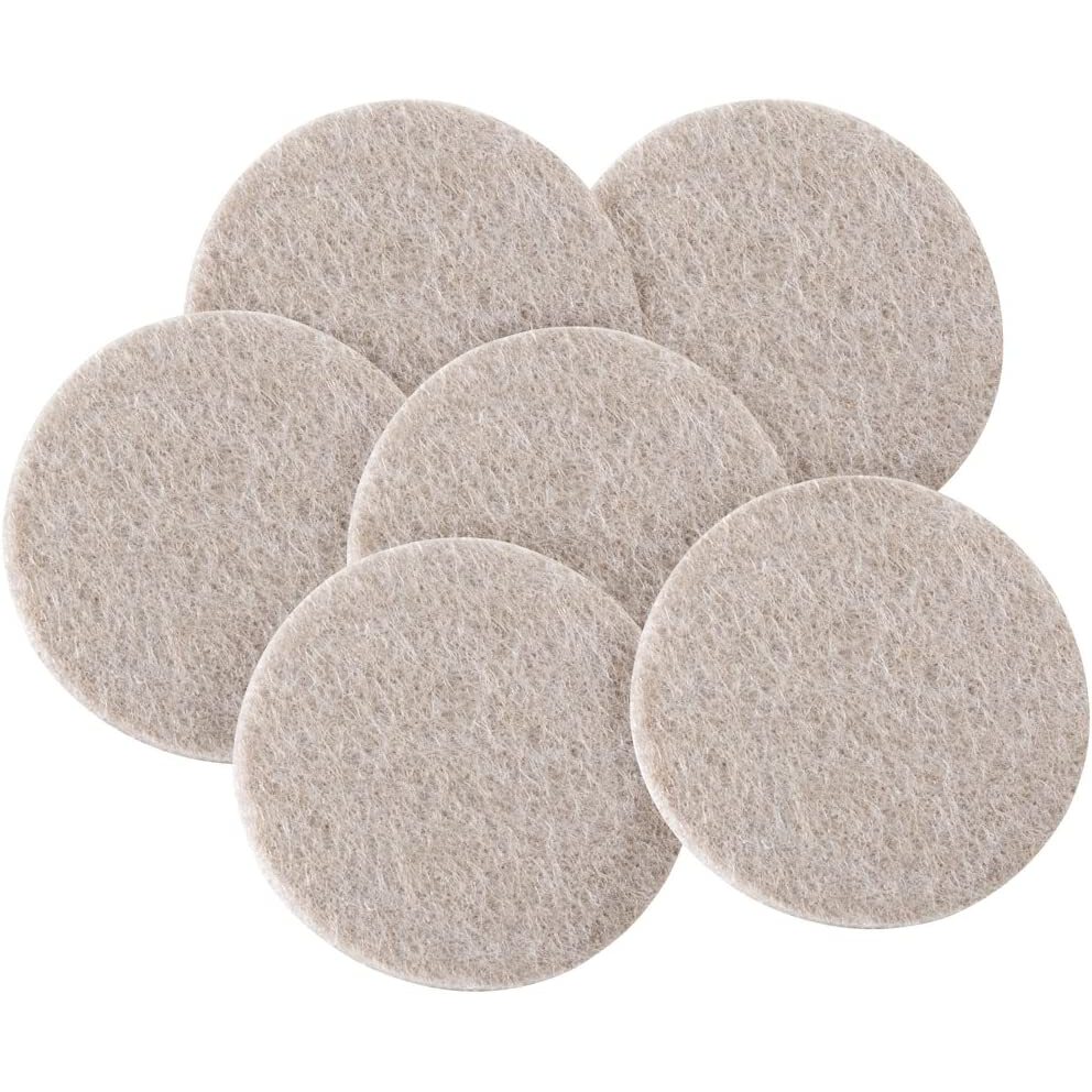SoftTouch 4713295N  Heavy Duty Self Stick Felt Furniture Pads 2" - 6 Pack Beige