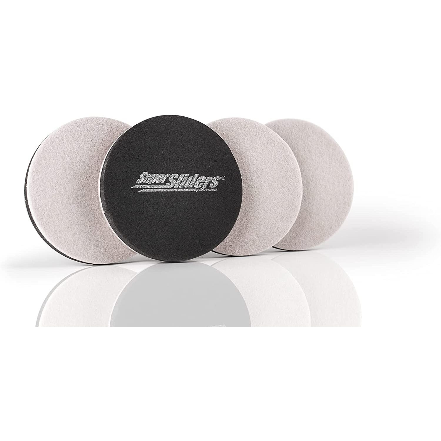 Super Sliders 4713495K  Reusable Furniture Sliders for Hard Surfaces Beige 3-1/2" - 4 Pack