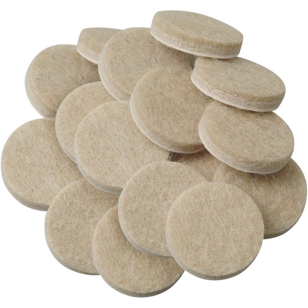 Super Sliders 4718495N  Round Felt Pad 1" Beige - 16 Pack