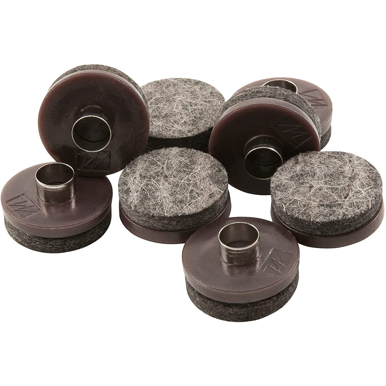 Super Sliders 4718795N  Round Felt Pad 1" Nail On - 8 Pack
