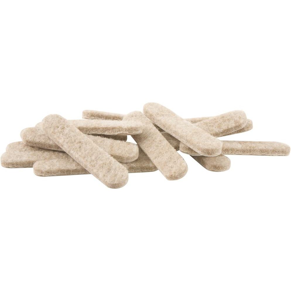 Super Sliders 4719295N  Heavy Duty Beige Strip Felt Pad 1/2" x 2-5/8"  - 16 Pack