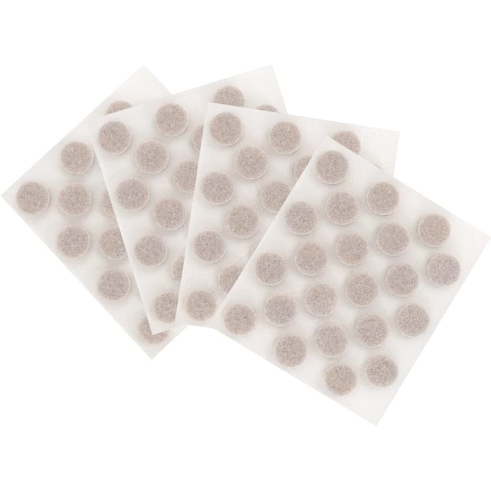 SoftTouch 4719595N  Round Beige Felt Pads 3/8" - 84 Pack