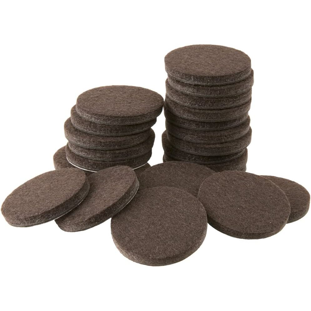 SoftTouch 4728395N  Brown Felt Pads 1-1/2" - 24 Pack