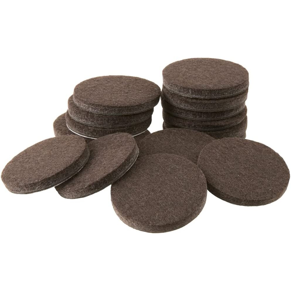 SoftTouch 4728495N  Brown Felt Pad 1" - 16 Pack