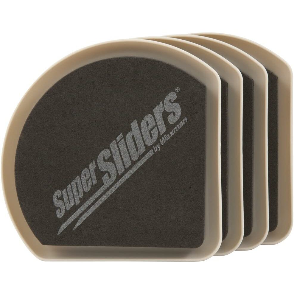 Super Sliders 4734195N  Reusable Slide and Hide Furniture Movers for Carpet 5" - 4 Pack