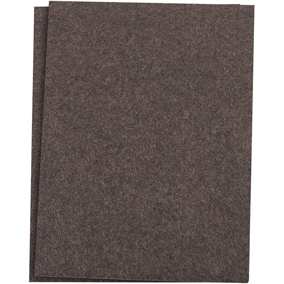 SoftTouch 4740095N  Brown Self-Stick Furniture Felt Sheet for Hard Surfaces 4-1/2" x 6" - 2 Pack