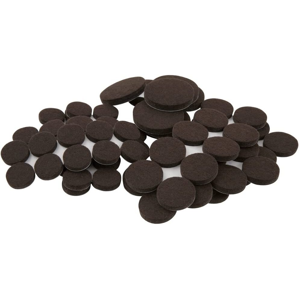 SoftTouch 4761895N  Brown Felt Pads for Table & Chair 80 Pieces