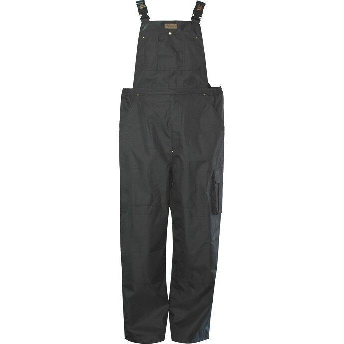 Viking Wear  3910PB  Men's Black Professional Thor 300D  Trilobal Rain Bib Pants - Medium