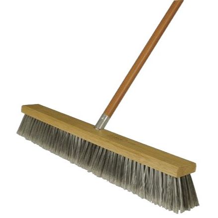 Harper Brush 582224SC  24" Fine Debris Economy Pushbroom w/60" Handle - Fine