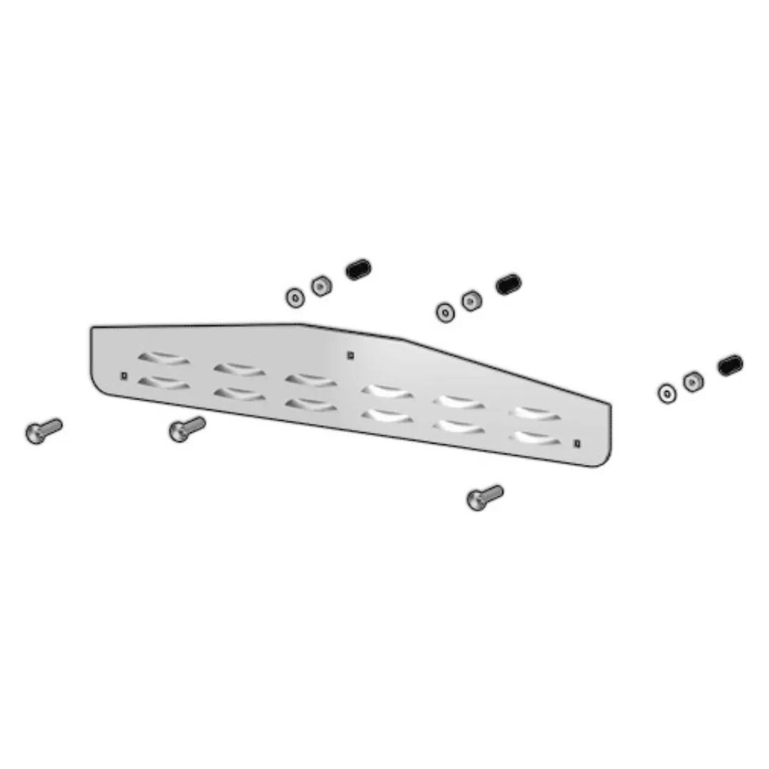 American Chrome 14533  4" x 24" Stainless Steel Mud Flap Bottom Weights with Louvers Hardware Mounted 2 per Pack