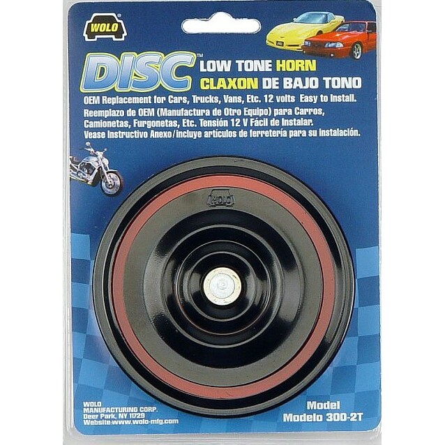 Wolo 300-2T  Disc Low Tone Electric Horn - 115 Decibels / 360Hz